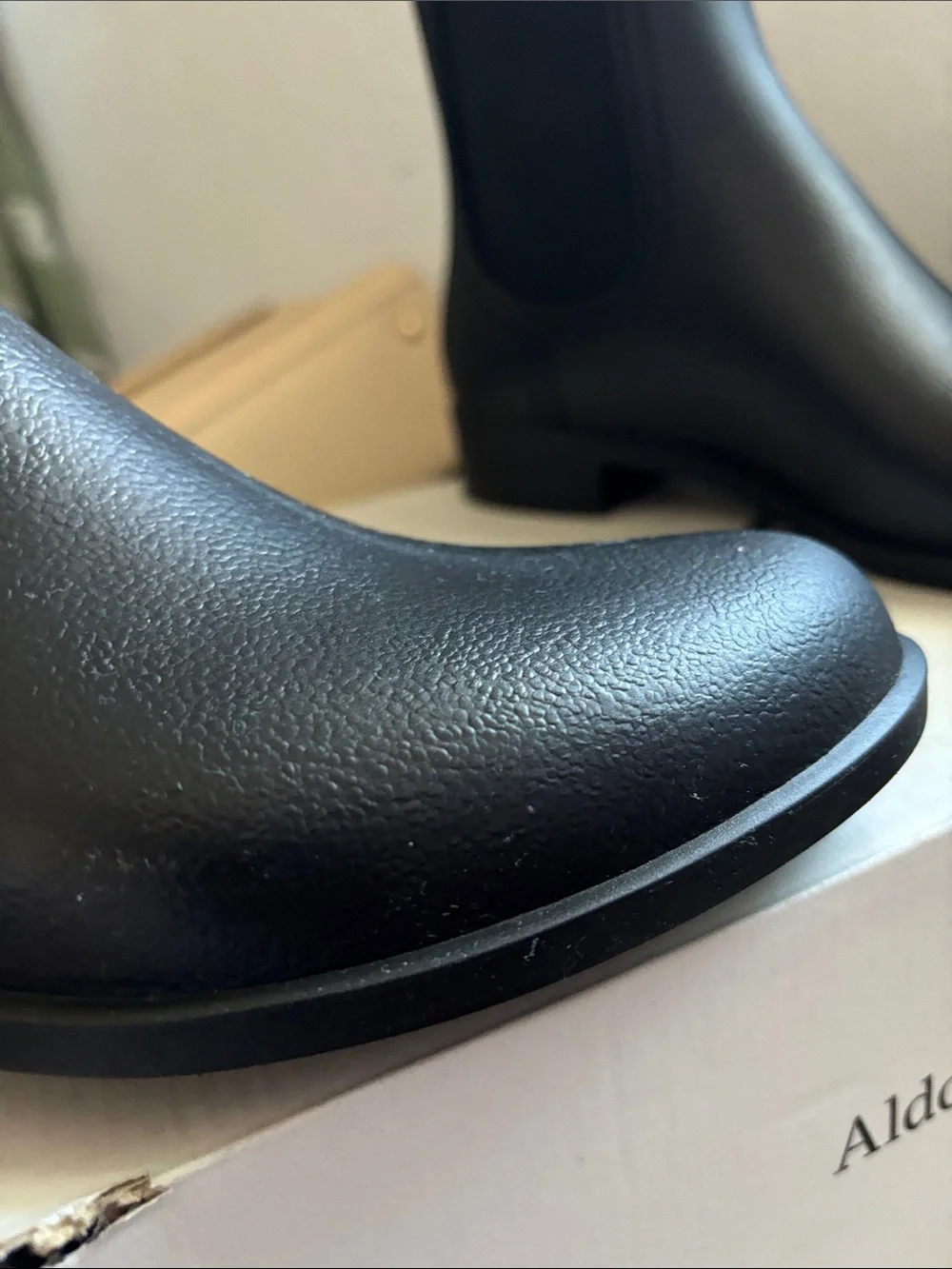 Aldo Black Chelsea Rain Ankle Boots
